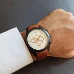 ساعت مچی مردانه رمانسون بند چرم کلیپسی کد ۴۲۵ - تصویر 3