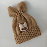 شال و کلاه نوزادی خزدار رینگی مدل بافتنی کد 15 - تصویر 3
