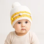 کلاه تک نوزادی خزدار مدل بافتنی کد 17