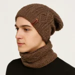 شال و کلاه مردانه خزدار رینگی مدل شیطونی کد18