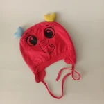 کلاه تک نوزادی تریکو بند دار گرم مدل عروسکی2 - تصویر 2