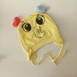 کلاه تک نوزادی تریکو بند دار گرم مدل عروسکی2 - تصویر 8