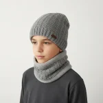 شال و کلاه مردانه خزدار رینگی مدل بافتنی کد 25