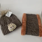 شال و کلاه دخترانه خزدار رینگی مدل لبوبو بافتنی کد 32 - تصویر 10