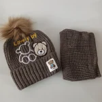 شال و کلاه پسرانه خزدار رینگی مدل بافتنی کد 33 - تصویر 2