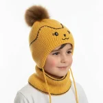 شال و کلاه پسرانه خزدار رینگی مدل بافتنی کد 36