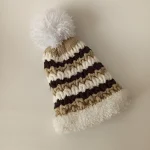 شال و کلاه پسرانه خزدار رینگی مدل بابانوئل بافتنی کد 37 - تصویر 10