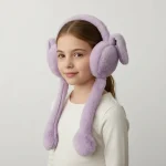 گوشگیر دخترانه پمپی خزدار وارداتی مدل ساده کد 52