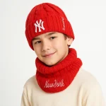 شال و کلاه پسرانه خزدار رینگی مدل بافتنی کد 9