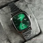 نمای قاب و بند استیل مشکی رنگ ثابت ساعت ست کاسیو Casio1138