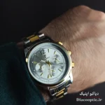 نمای بند استیل رنگ ثابت ساعت دفارنو DO1103