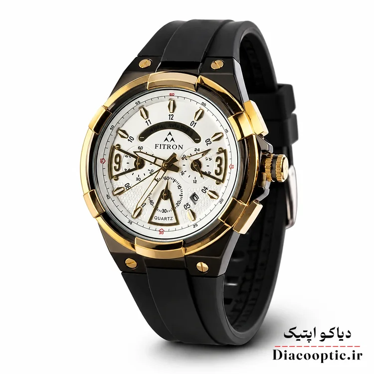 خرید ساعت مچی مردانه سه موتور برند فیترون مدل Do1272 بند رابر