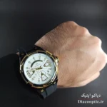 نمای کامل ساعت فیترون Do1272 سورمه ای روی مچ دست