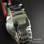نمای رو به رو و زاویه دار ساعت مردانه مینی فوکوس Mf0081G.03 با صفحه سورمه ای